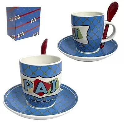 Conjunto de Café "Pai Tu és Tudo para Mim"- Pai
