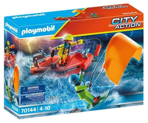 Resgate de Kitesurfer com Barco - City Action - Playmobil