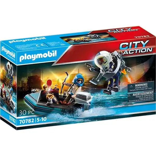 Polícia Mochila Propulsora: Detenção do Ladrão de Arte - City Action - Playmobil