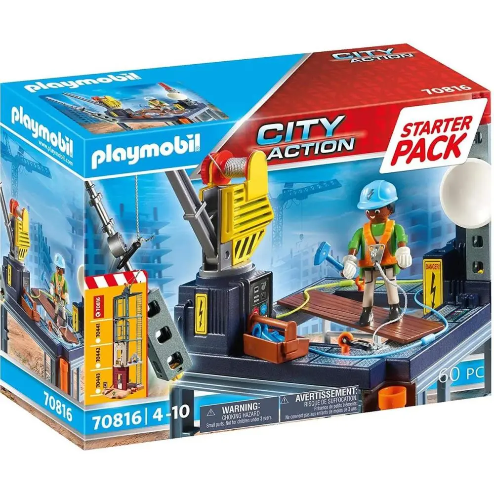 Construção com Grua Starter Pack (60 pcs) - City Action - Playmobil