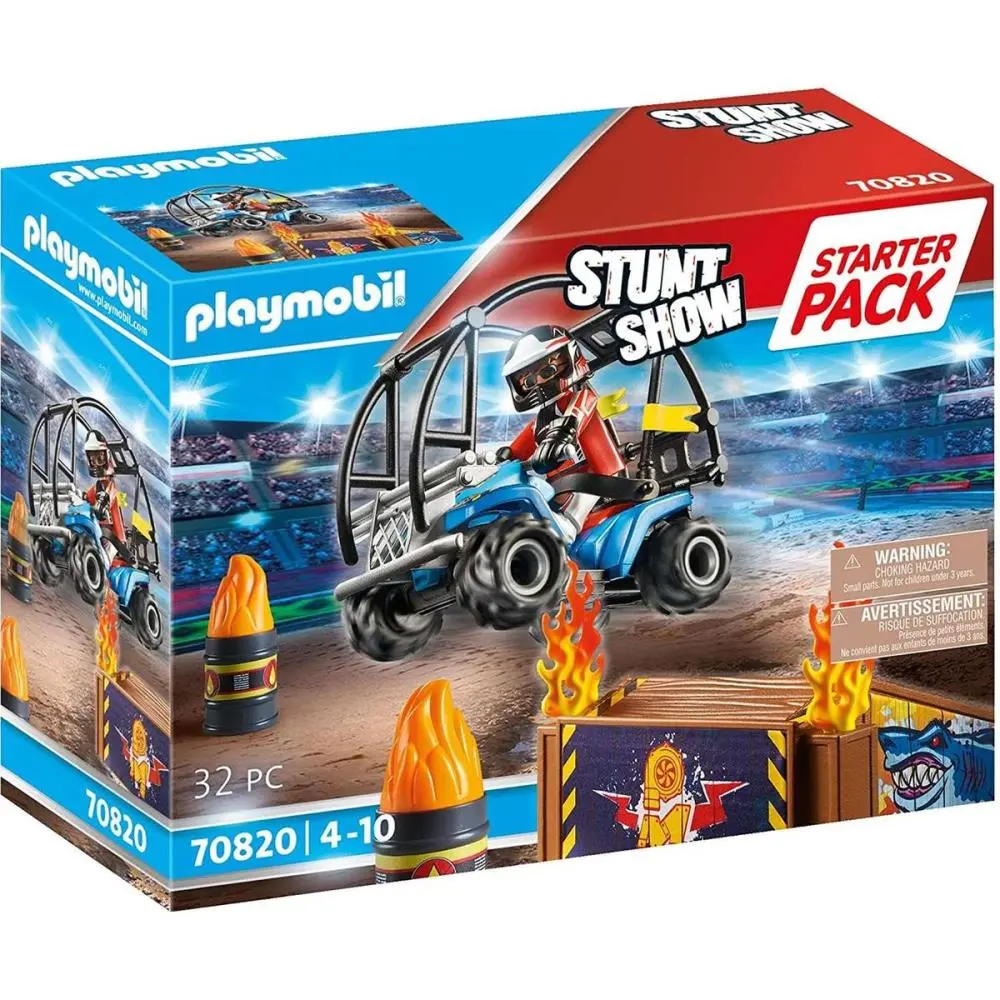 Starter Pack Stuntshow Quad com Rampa de Fogo (32 pcs) - Playmobil