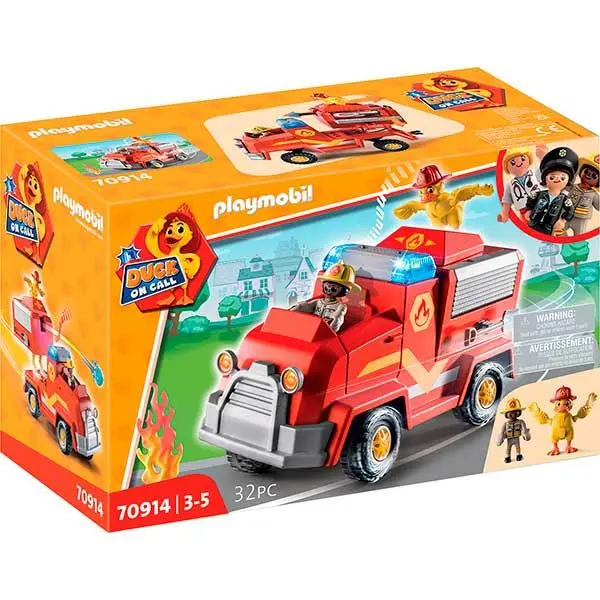 Veículo de Emergência dos Bombeiros (32 pcs) - Duck on Call - Playmobil