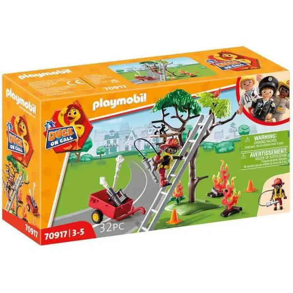 Ação Resgate dos Bombeiros - Resgate ao Gato - 32pcs - Duck on Call - Playmobil