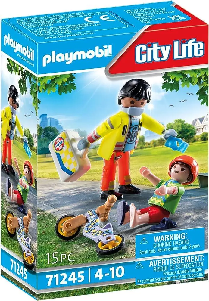 Paramédico com Paciente (15 pcs) - City Life - Playmobil