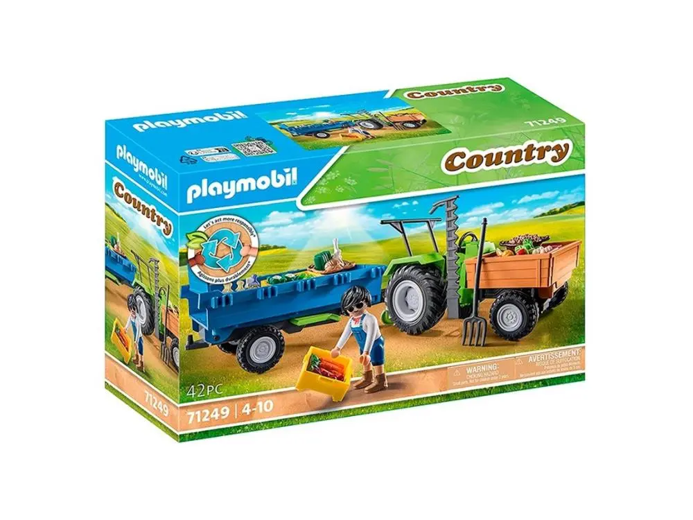 Trator com Reboque (42 pcs) - Country - Playmobil