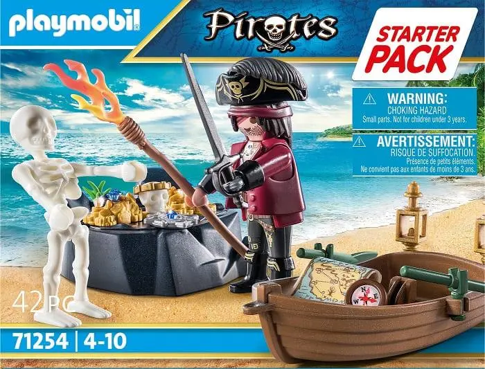 Starter Pack Pirata com Barco a Remos (42 pcs) - Pirates - Playmobil