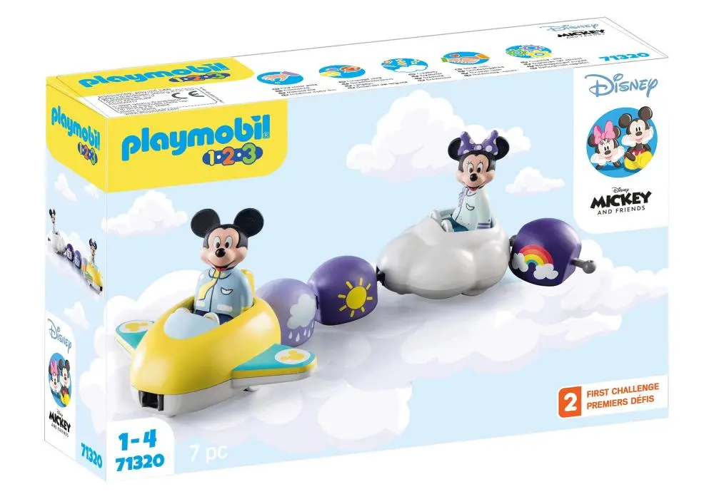 Mickey e Minnie com Comboio Núvem (7 pcs) - 1.2.3 Disney - Playmobil