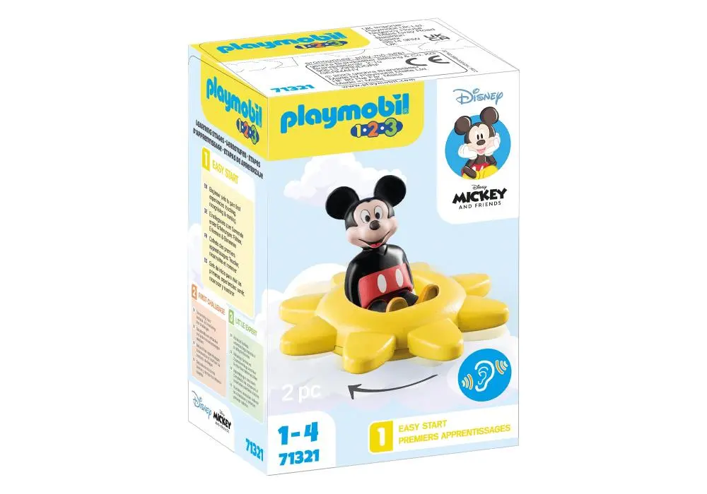 Mickey e Sol Giratório com Chocalho (2 pcs) - 1.2.3 Disney - Playmobil