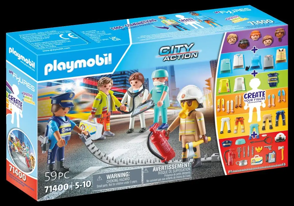 Equipa de Resgate "Cria a tua Figura" (59 pcs) - City Life - Playmobil