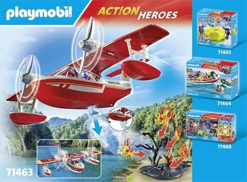 Hidroavião dos Bombeiros (34 pcs) - Action Heroes - Playmobil