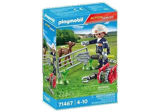 Missão Bombeiros: Resgate Animal (22 pcs) - Action Heroes - Playmobil
