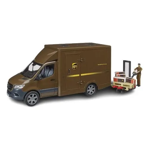 Carrinha UPS MB Sprinter c/ Motorista e Acessórios - Bruder