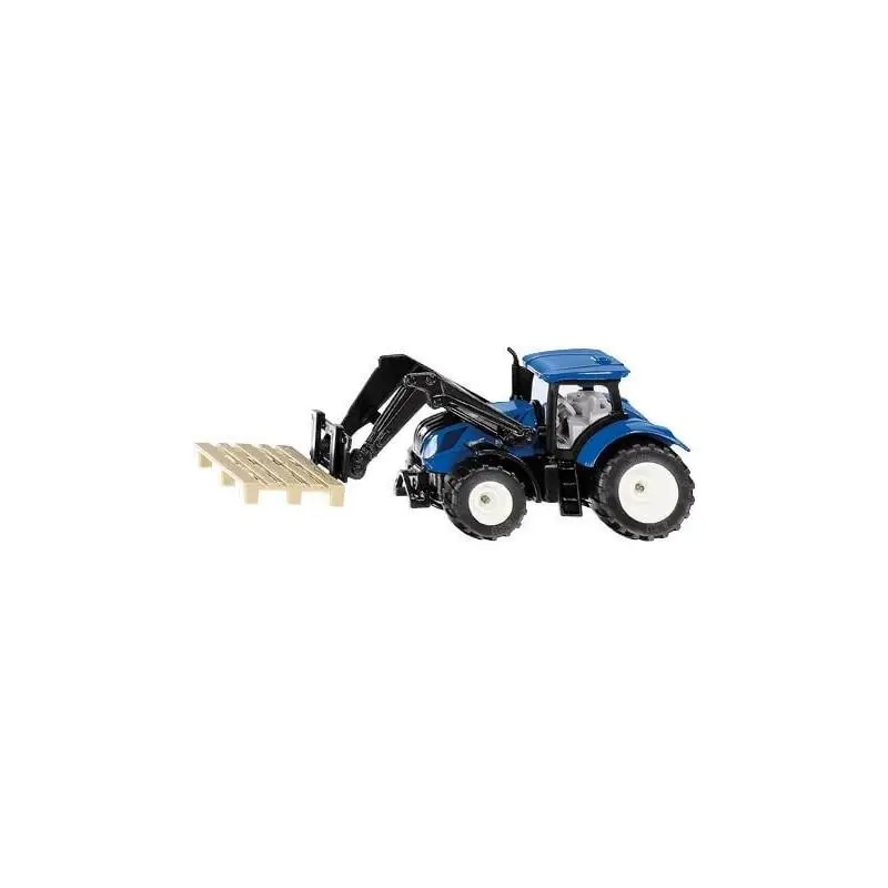 Trator New Holland com Garfo e Palete - Siku