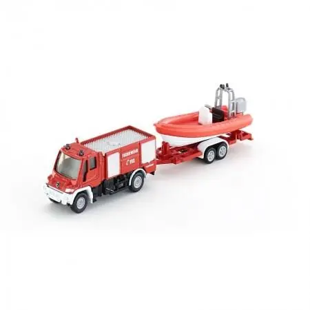 Carro Bombeiros Siku Unimog com Barco