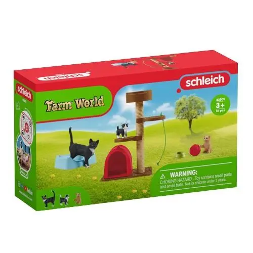 Conjunto de Gatos no Arranhador - Farm World - Schleich