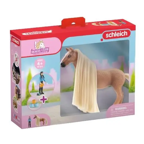 Égua Caramelo com Kim e Conjunto de Beleza - Horse Club - Schleich