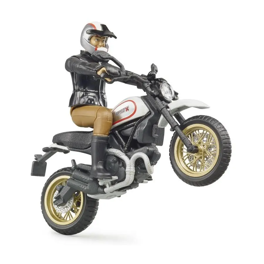 Mota Ducati Scrambler Desert Slade com piloto - Bruder