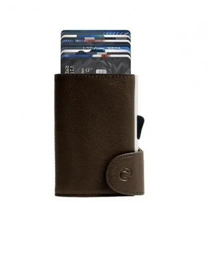 Carteira C-Secure RFID 1703 Castanho Escuro - C-Secure