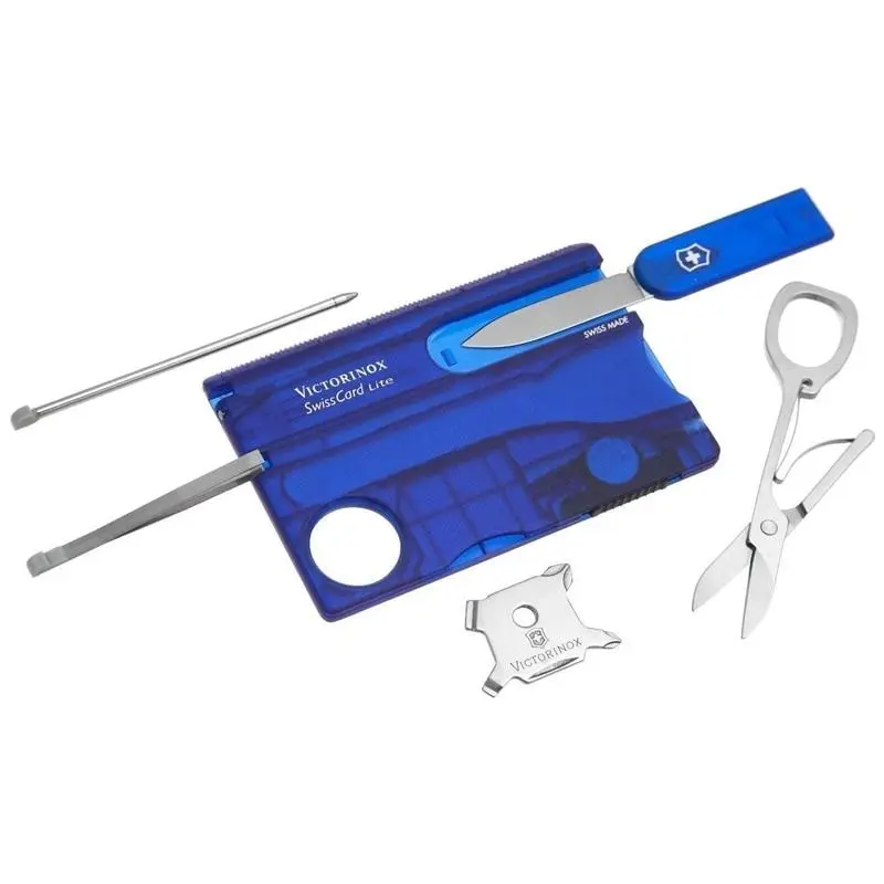 Cartão Multiusos Swisscard Lite Azul Transparente com Luz - Victorinox