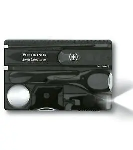 Cartão Multiusos Swisscard Lite Preto Transparente com Luz - Victorinox