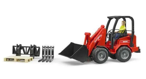 Schaffer Carregadora Compacta com Figura e Palete - Bruder