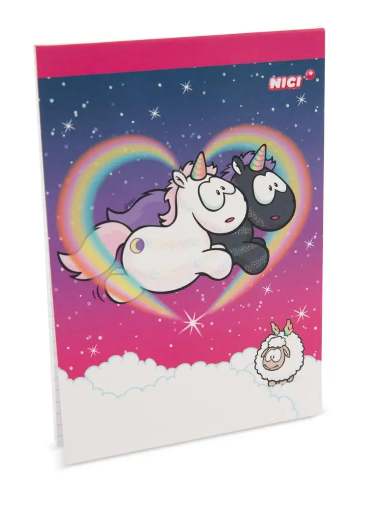 Bloco de Notas A6 Quadriculado Unicórnios Star Bringer e Moon Keeper - Nici