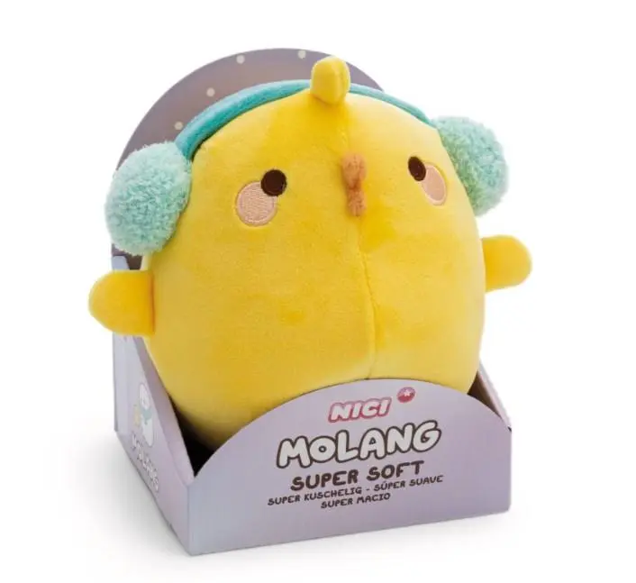 Nici - Molang 2 - Peluche Piu Piu 16 cm C/ Protetores Auriculares em Caixa