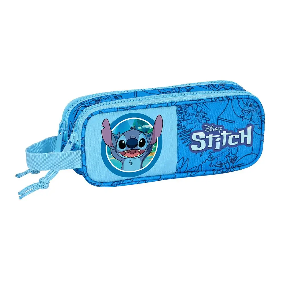 Estojo Duplo Azul com Desenhos - Lilo & Stitch