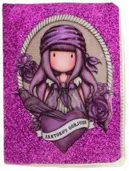Mini Bloco de Notas Roxo Pirata Glitter - Gorjuss