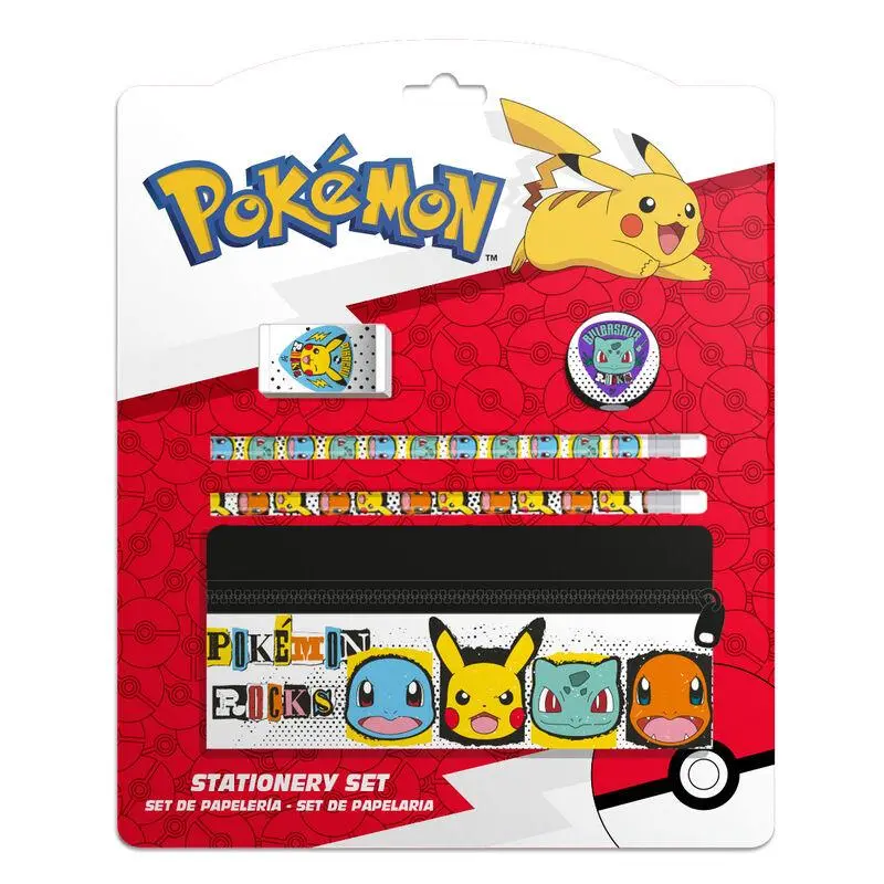 Conjunto Escolar 5 Peças "Pokémon Rocks" - Pokémon