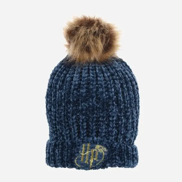 Gorro Pompom Azul de Malha (52) - Harry Potter