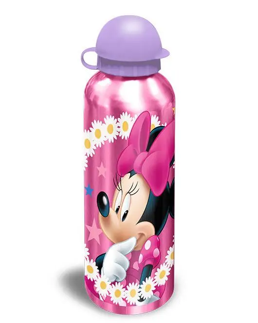 Cantil Minnie de Alumínio Rosa com Arco de Flores