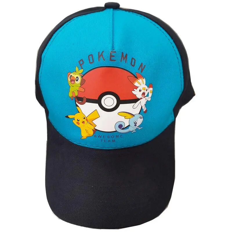 Boné Preto e Azul e Preto "Pokémon, Awesome Team" Tam 53 - Pokemon