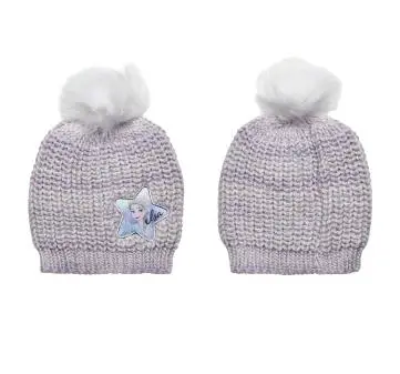 Gorro Rosa Brilhante com Pompom Elsa T52 - Frozen