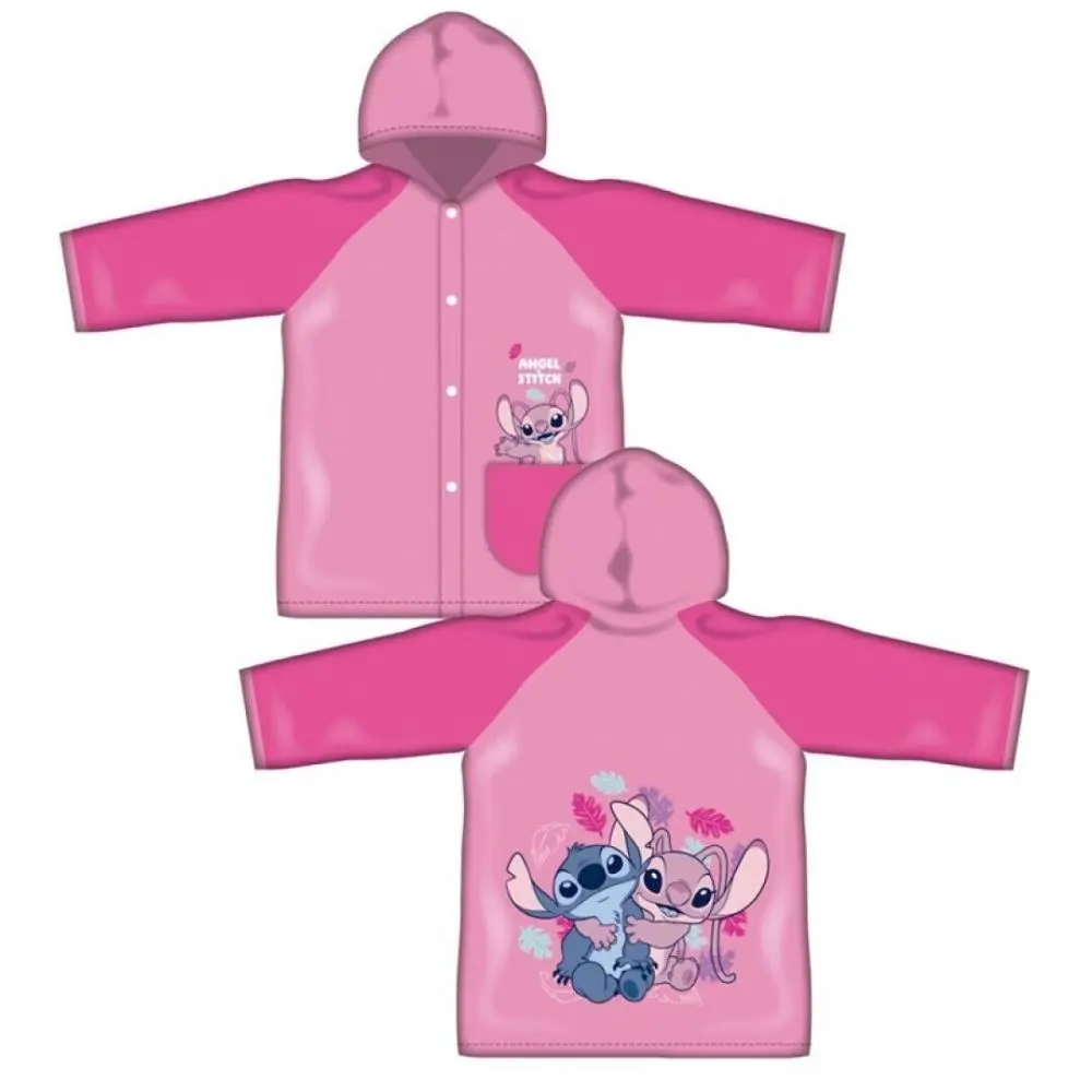 Stitch - Capa de Chuva Rosa Angel e Stitch (T4/8)
