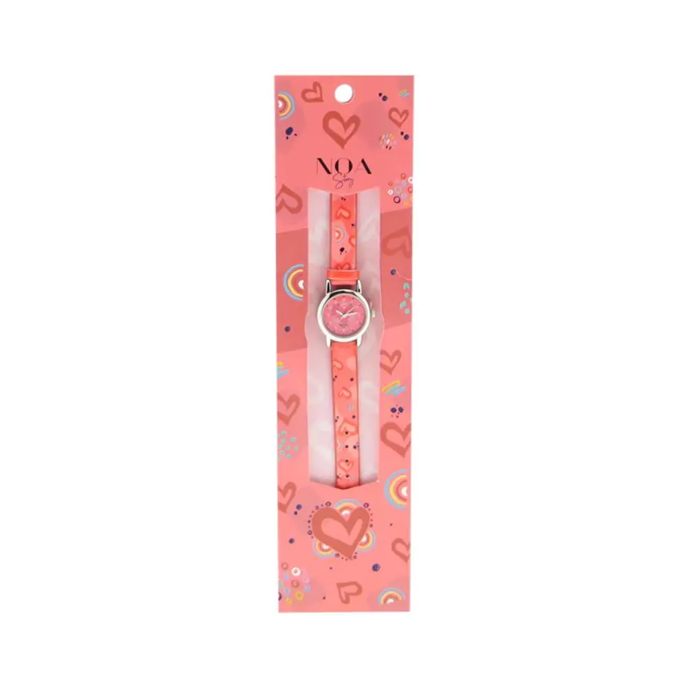 NOA Story - Relógio Infantil Children´s Watch Rosa C/ Corações