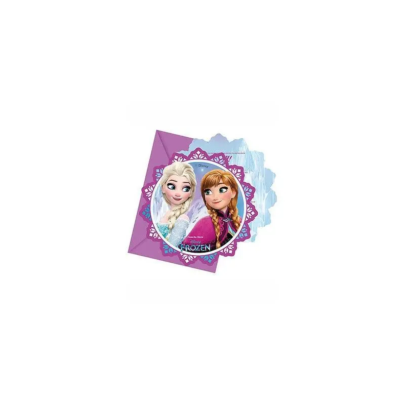 Convites + Envelopes - Pack 6 - Frozen