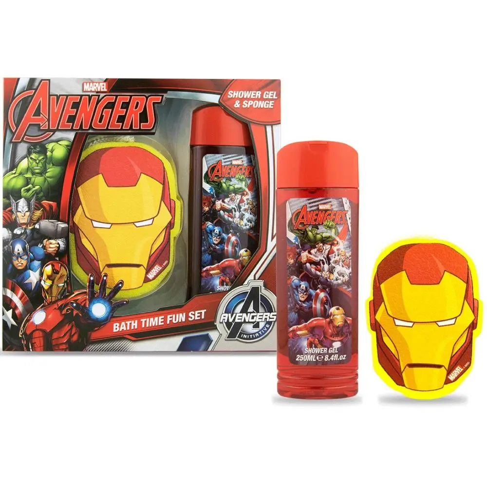 Conjunto Gel de Banho 250ml + Esponja - Avengers