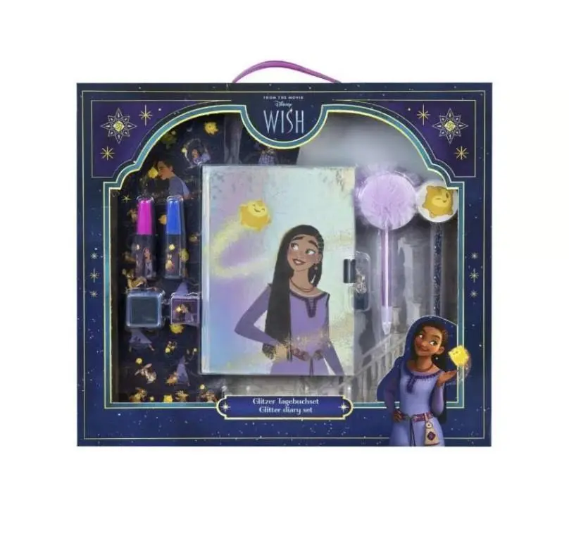 Disney - Wish - Conjunto Diário com Glitter