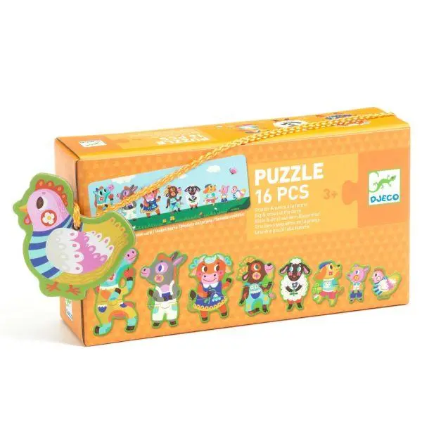 Puzzle Ordena Por Tamanho na Quinta (16 pcs) - Djeco