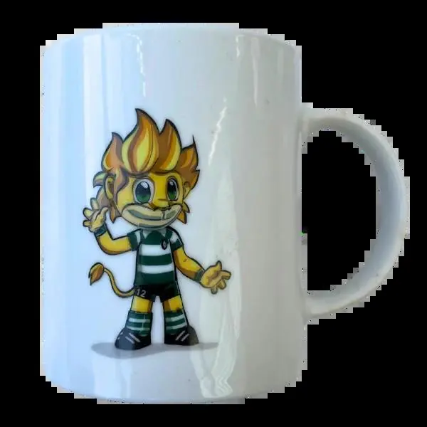 Caneca Branca  c/ mascote Amarica Jubas - SCP