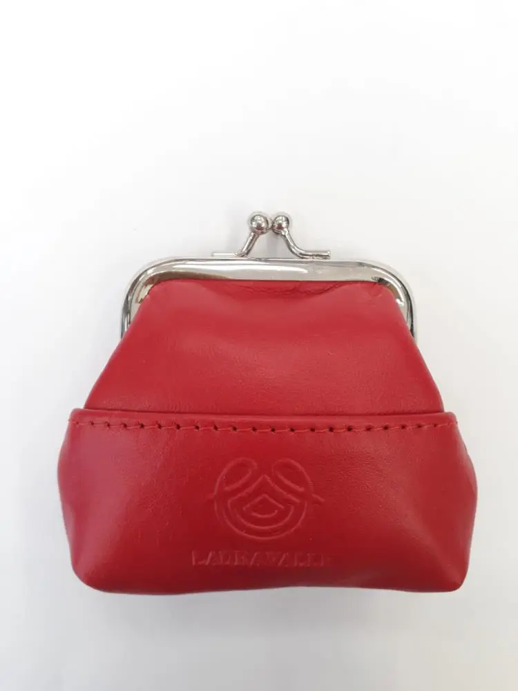 Porta Moedas Plano Nappa com Fecho em Borboleta Vermelho - LauraValle