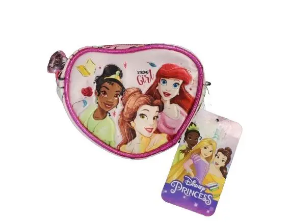 Mini Bolsa de Traçar Coração Rosa Princesas "Strong" - Disney Princesas