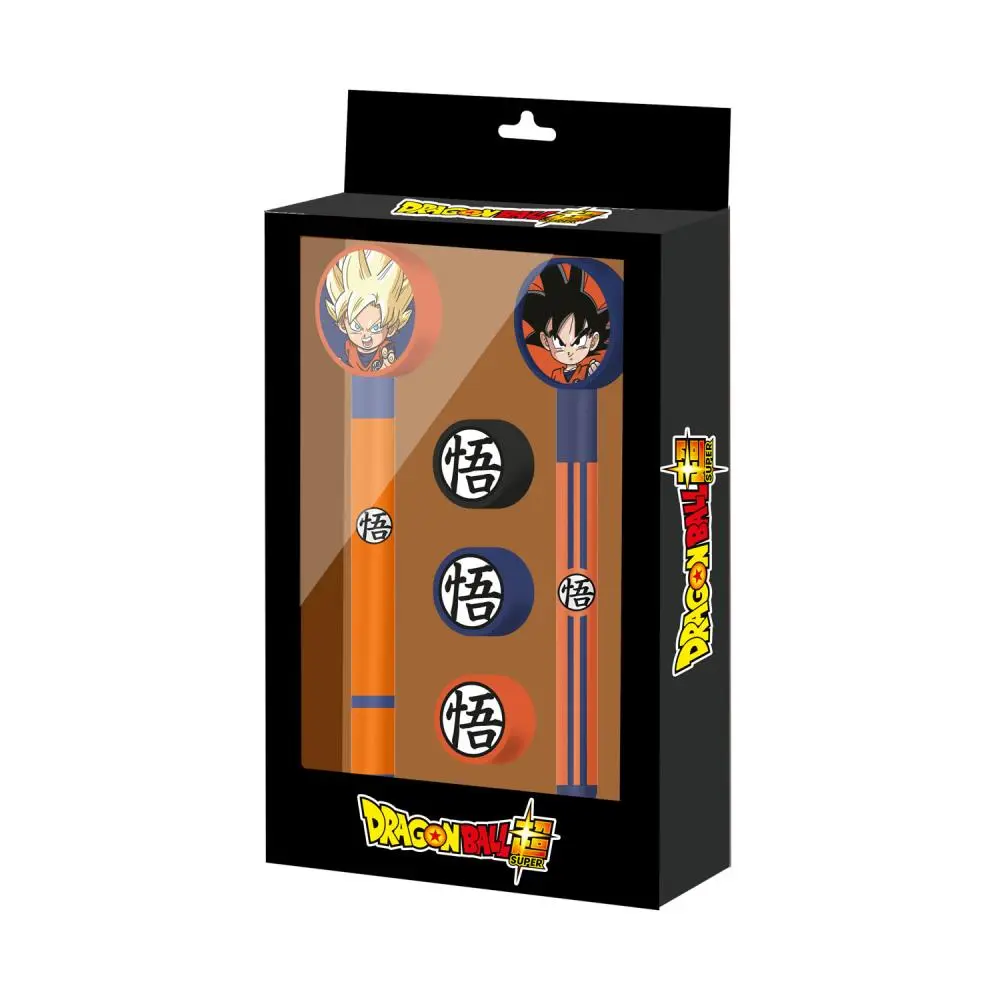 Dragon Ball - Pack Caneta de Gel Apagável + Lápis Infinito + 3 Borrachas
