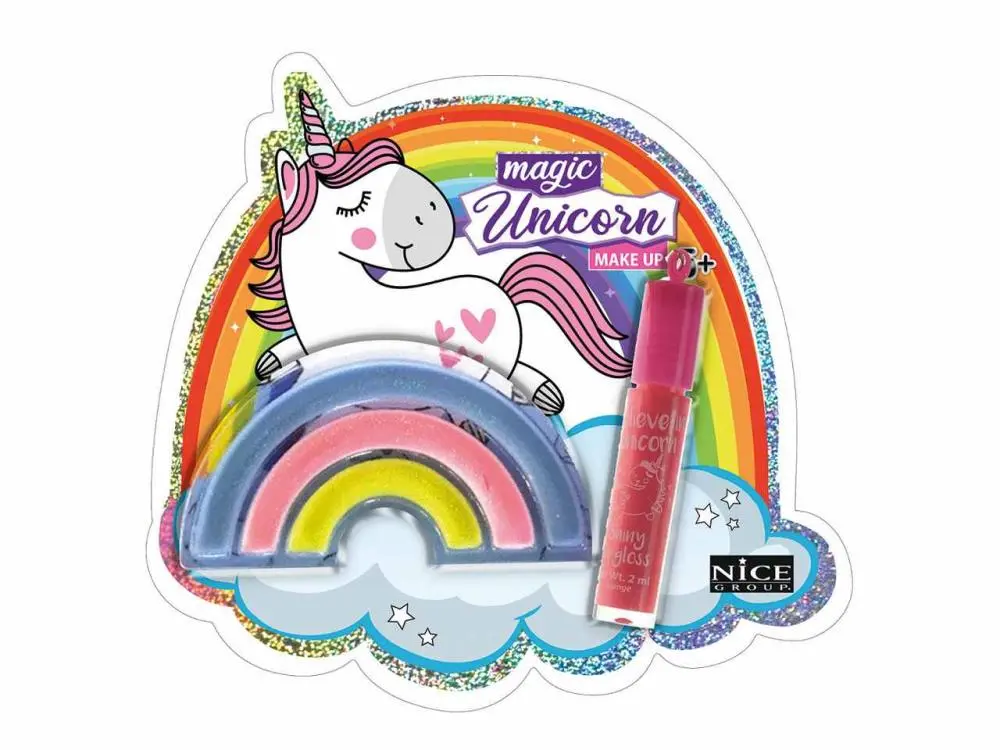 Conjunto de Maquilhagem Unicórnio Arco Íris - Nice