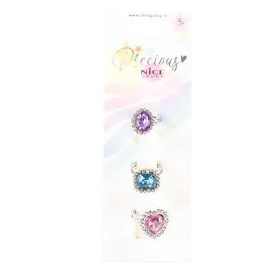 Conjunto de 3 Aneis com Pedra "Precious" - Nice