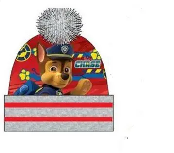 Gorro Patrulha Pata Vermelho e Cinzento