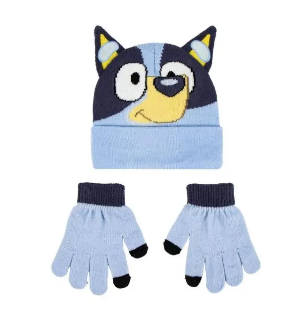 Bluey - Conjunto de Gorro + Luvas