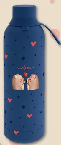 Lovely Story - Garrafa de Aço Urso MATCH KISS (750 ml)
