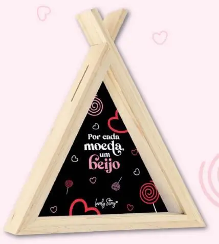 Lovely Story - Mealheiro Tipi Madeira - Por Cada Moeda, Um Beijo